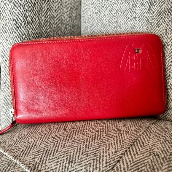 🦚HP🦚 Chanel Limited Edition Cardigan Zip Wallet - Picture 3 of 12